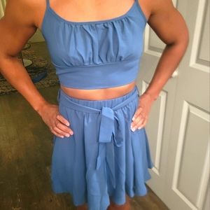 Blue Cami Top & Skirt Set, XS